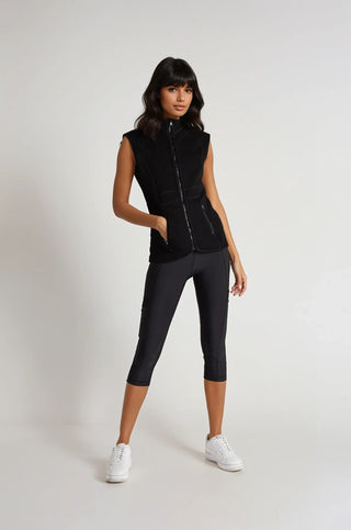 Quilted Lightweight Athletic Vest - Black