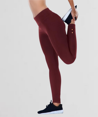 Setis Yoga Pants Eyelets - Burgundy