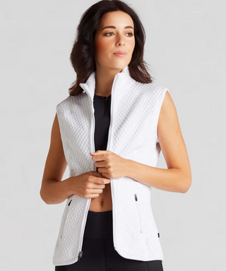 Quilted Lightweight Athletic Vest - White