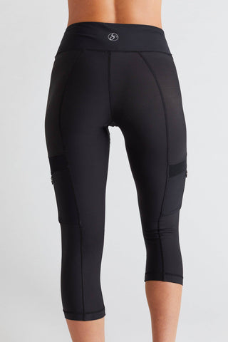 Women's Compression Leggings W/ Pockets - Black